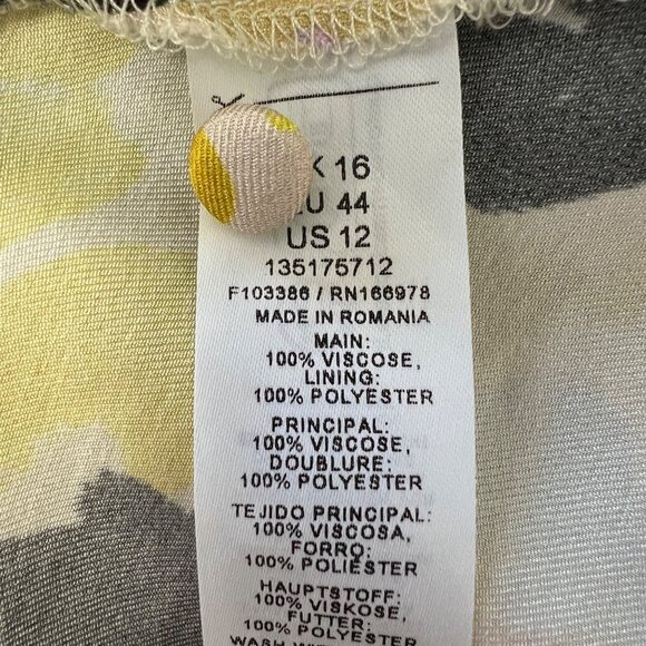 ASOS Edition Womens Blouson Sleeve Cut Out Midi Dress Oversized Floral Print 12 - Picture 14 of 16